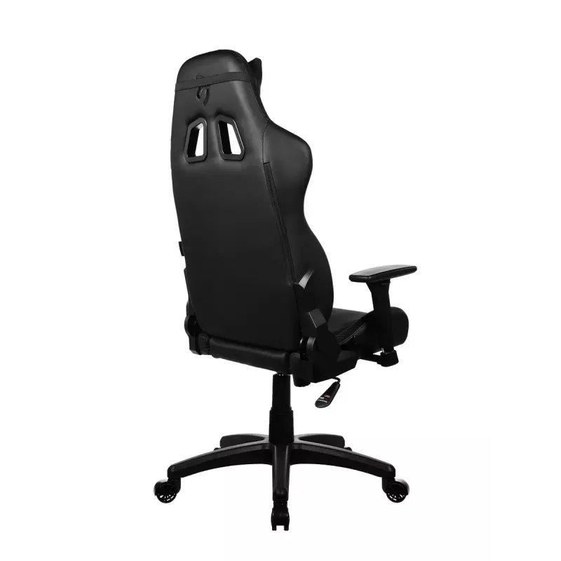 Žaidimų kėdė arozzi Avanti SoftFabric Pure Black – ergonomiška, aukšta nugara, reguliuojamos porankiai, atlošiama
