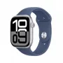 Išmanusis laikrodis Apple Watch Series 10 GPS 46mm sidabrinis aliumininis korpusas su Denim sportine juosta M/L