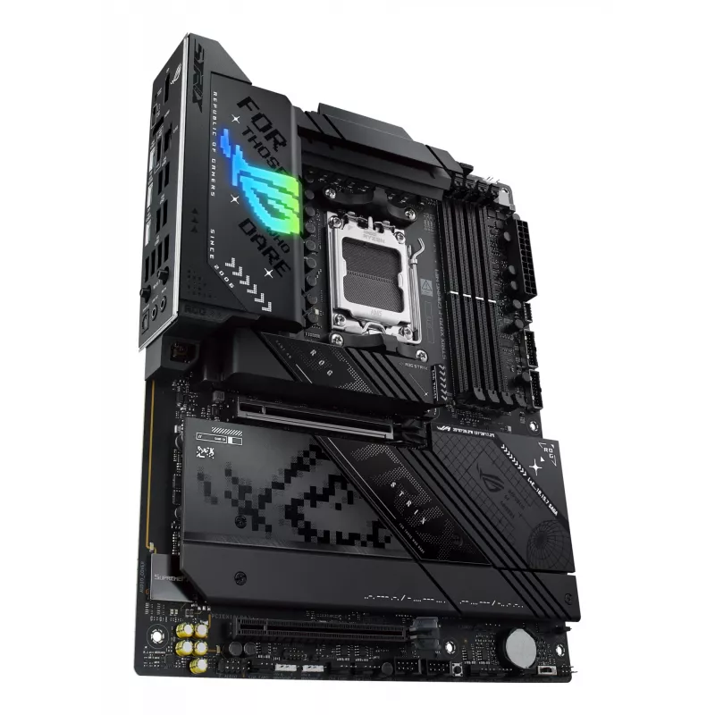 Motininė plokštė ASUS ROG STRIX X870-F GAMING WIFI — AMD X870, Socket AM5, ATX, DDR5, 4x DIMM, Wi‑Fi 7, BT 5.4