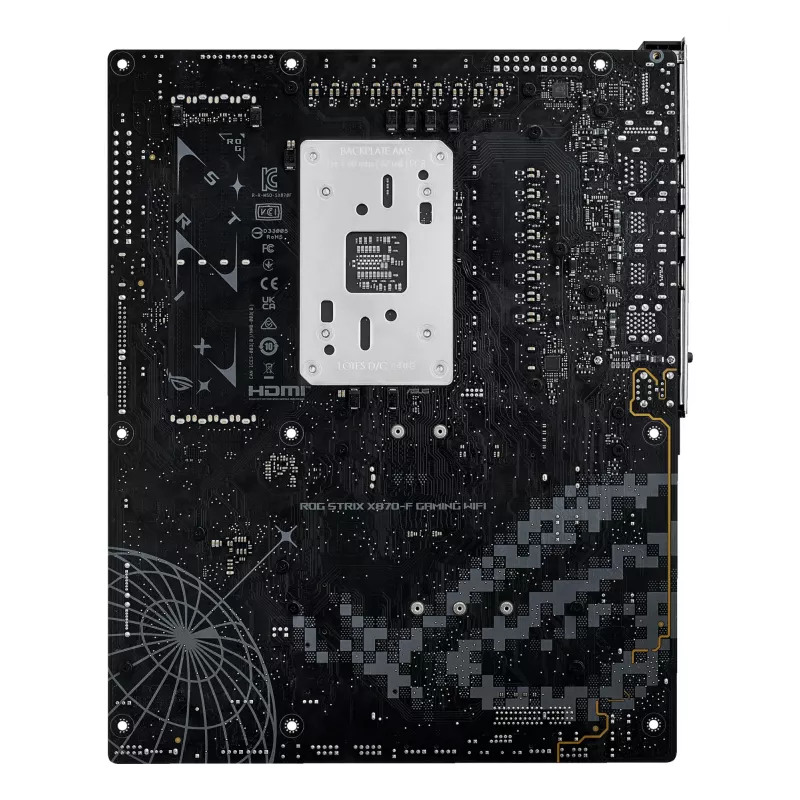 Motininė plokštė ASUS ROG STRIX X870-F GAMING WIFI — AMD X870, Socket AM5, ATX, DDR5, 4x DIMM, Wi‑Fi 7, BT 5.4