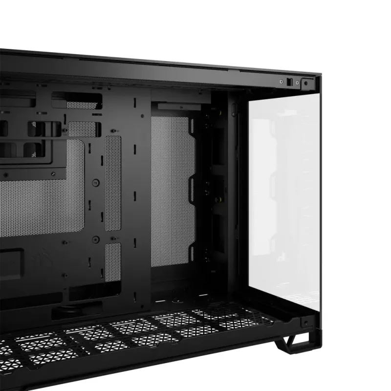 Korpusas CORSAIR 2500D AIRFLOW Midi Tower Juodas — ATX/Micro ATX, priekyje 280 mm radiatoriaus palaikymas, USB-A x2, USB-C x1