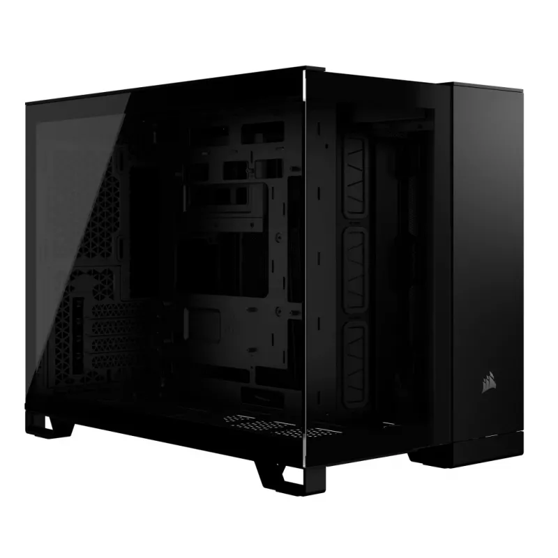Korpusas CORSAIR 2500D AIRFLOW Midi Tower Juodas — ATX/Micro ATX, priekyje 280 mm radiatoriaus palaikymas, USB-A x2, USB-C x1