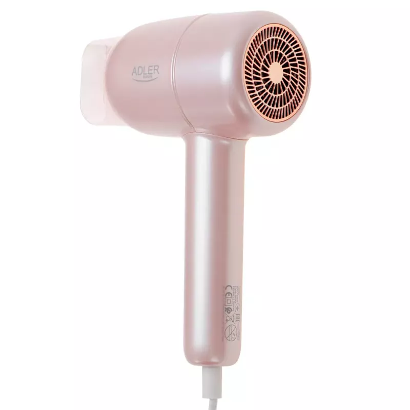 Adler AD 2279p plaukų džiovintuvas, 1800 W, jonizuojantis, 2 temperatūros režimai, rožinis