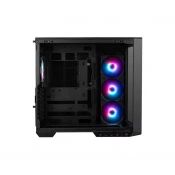 Korpusas MSI MAG PANO 100R PZ Midi Tower Juodas, grūdintas stiklas, palaiko ATX/microATX, 482×290×519 mm