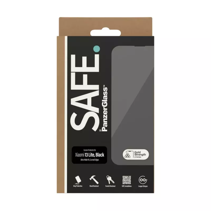 Apsauginis stiklas PanzerGlass SAFE. by ® Xiaomi 13 Lite Ultra-Wide Fit Atsparus įbrėžimams ir smūgiams