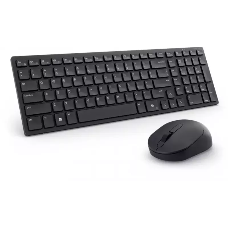 DELL KM555 belaidė klaviatūra ir pelė kombo, tyli, RF Wireless + Bluetooth, QWERTY US International, juoda