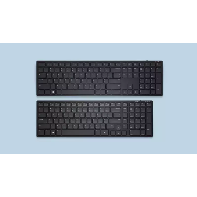 DELL KM555 belaidė klaviatūra ir pelė kombo, tyli, RF Wireless + Bluetooth, QWERTY US International, juoda