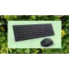 DELL KM555 belaidė klaviatūra ir pelė kombo, tyli, RF Wireless + Bluetooth, QWERTY US International, juoda