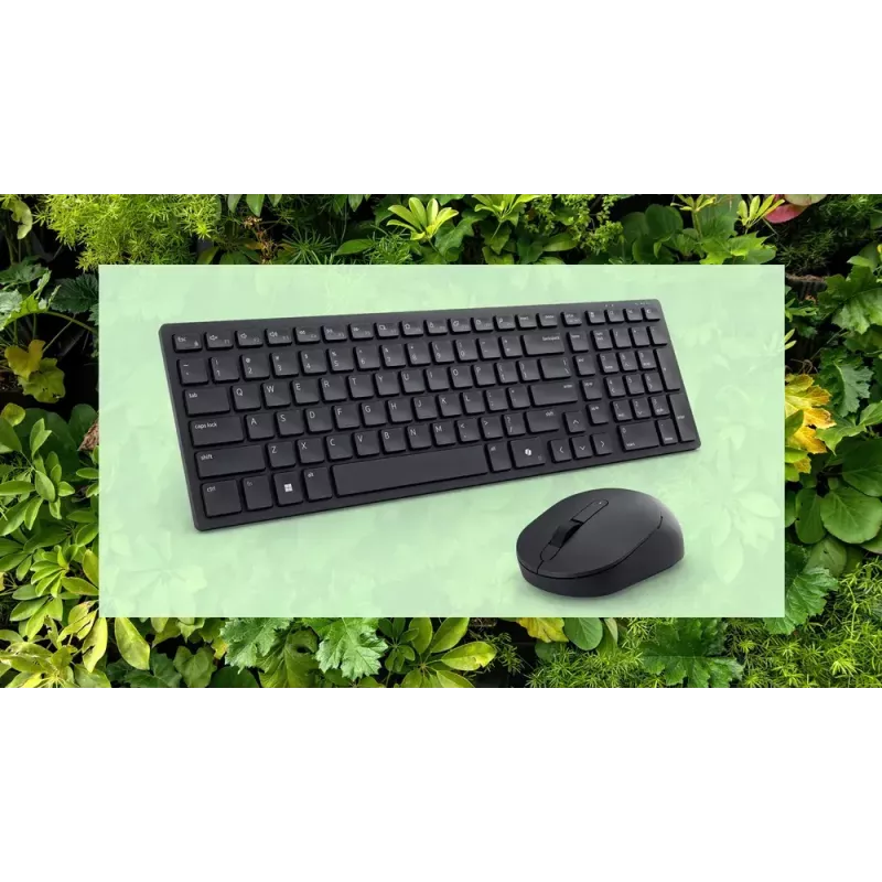 DELL KM555 belaidė klaviatūra ir pelė kombo, tyli, RF Wireless + Bluetooth, QWERTY US International, juoda
