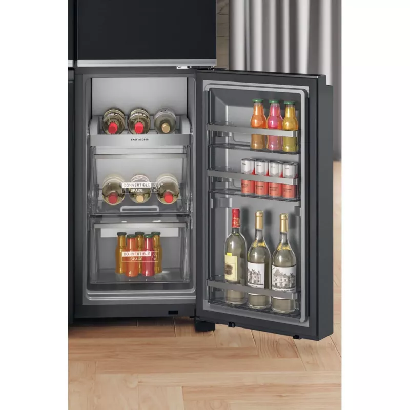 Šaldytuvas šalia šaldiklio Whirlpool WQ9I FO2BX EF laisvai pastatomas 592 L juodas
