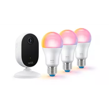 WiZ Home monitoring pradinis rinkinys, išmanusis apšvietimo rinkinys, Wi-Fi/Bluetooth, Baltas, Wi-Fi 4 (802.11n), 802.11b, 802.11g, WPA2, WPA3, LED