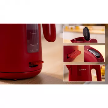 Bosch TWK2M164 elektrinis virdulys 1,7 L 2400 W Juoda, Pilka, Raudona