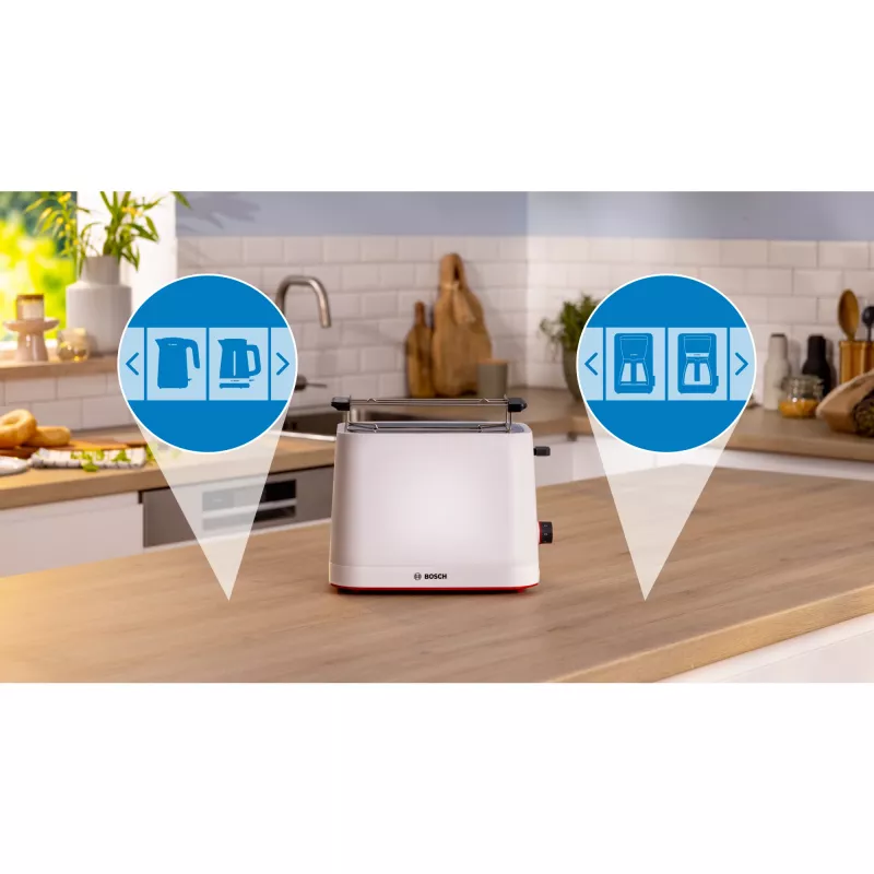 Bosch TAT3M121 skrudintuvas 4 griežinėliai 950 W Baltas