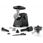 Mėsmalė Bosch MFWS430B — 1900 W, 2 greičiai, 2,5 kg/min, juoda/sidabrinė, 4,3 kg