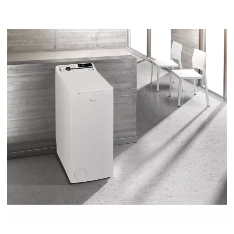 Whirlpool TDLRB 65242BS EU/N skalbimo mašina, kraunama iš viršaus, 6.5 kg, 1151 aps./min., balta