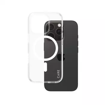 PanzerGlass CARE™ by ® Urban Combat dėklas permatomas su balta MagSafe iPhone 16 Pro