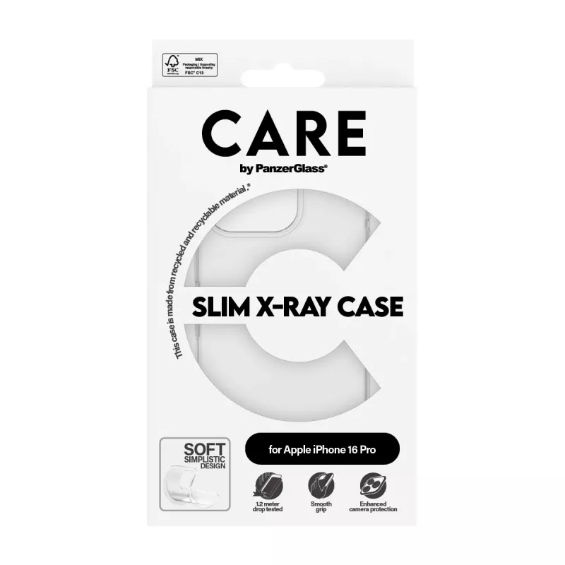 PanzerGlass CARE™ by ® X-Ray Case iPhone 16 Pro, permatomas dangtelis