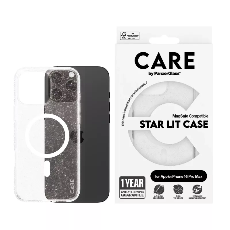 PanzerGlass CARE™ by ® Urban Combat Case Star Lit su White MagSafe iPhone 16 Pro Max
