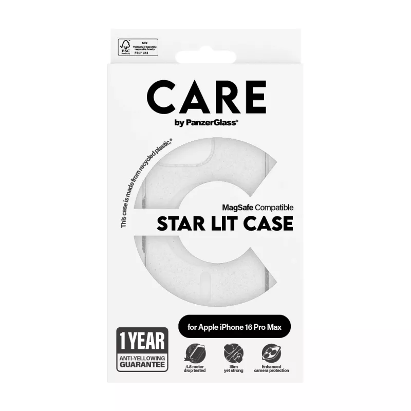PanzerGlass CARE™ by ® Urban Combat Case Star Lit su White MagSafe iPhone 16 Pro Max