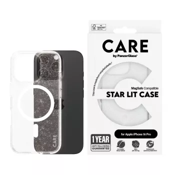PanzerGlass CARE™ by ® Urban Combat Case Star Lit su White MagSafe, iPhone 16 Pro