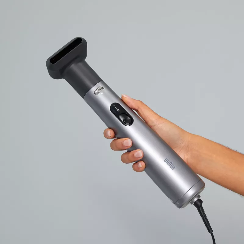 BRAUN AS 4.3 Black Silver – karšto oro šepetys, 1000 W, 2,2 m laidas