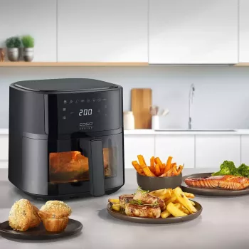 Kepimo krosnelė Caso Designer Air Fryer 6.0 — 1700 W, 6 L talpa, juoda