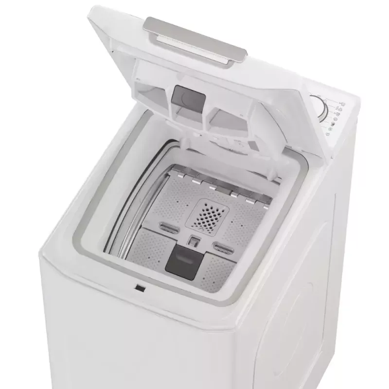Viršutinio pakrovimo skalbimo mašina CANDY TCA284TM5-S — 8 kg, 1200 aps./min., A energijos klasė, balta