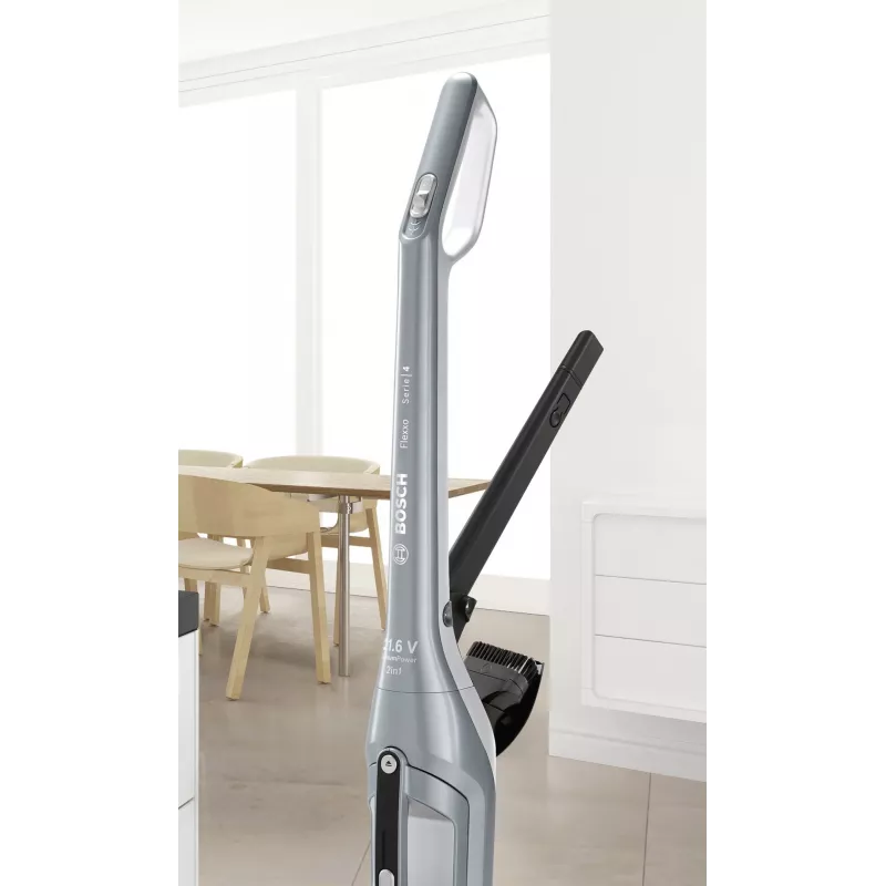 Bosch BCH3P210 2-in-1 belaidis ir tinklinis siurblys, sausas valymas, 0,4 L dulkių talpa, pilka/juoda, 3 kg