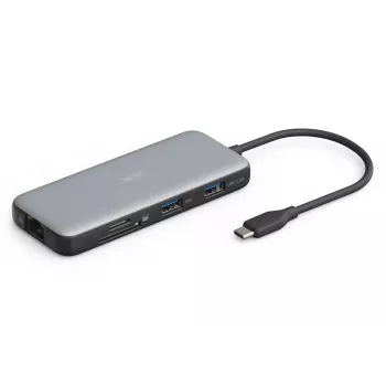 DIGITUS USB-C stotelė, 7 prievadai - HDMI / 2x USB-A 3.2 Gen 2 / GbE / SD / MicroSD - 100W USB Power Delivery