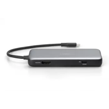 DIGITUS USB-C stotelė, 7 prievadai - HDMI / 2x USB-A 3.2 Gen 2 / GbE / SD / MicroSD - 100W USB Power Delivery