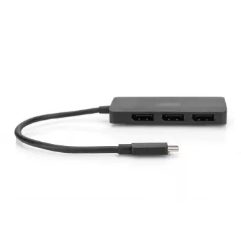 DIGITUS USB-C – 3x DP MST vaizdo šakotuvas DP 1.4, 4K/60Hz