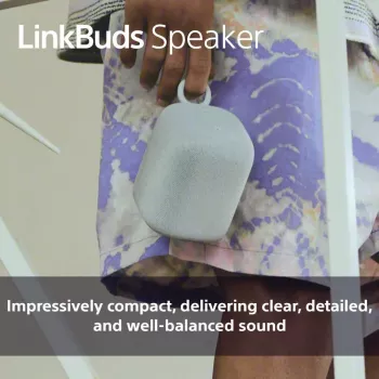 Nešiojamas Bluetooth garsiakalbis Sony SRS-LS1 juodas – vandeniui atsparus, kompaktiškas dizainas