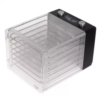 Maisto džiovintuvas Adler AD 6660, 600 W, 6 padėklų, reguliuojamas termostatas, plieninis, sulankstomas dizainas