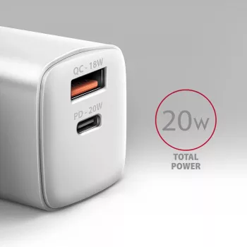 Mobilaus įrenginio įkroviklis Axagon ACU-PQ20W Universal White