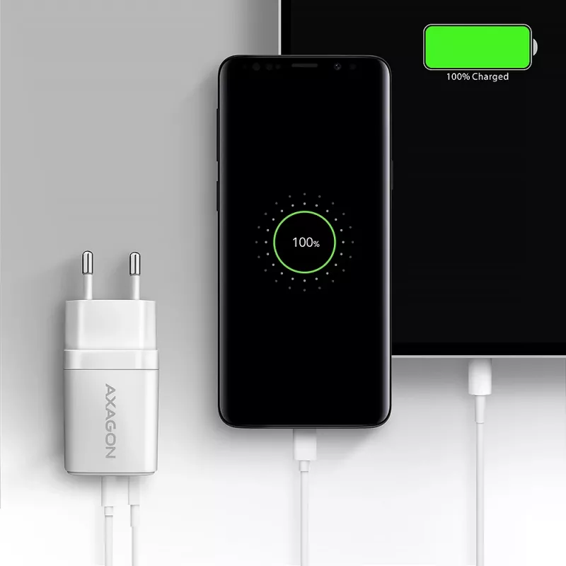 Mobilaus įrenginio įkroviklis Axagon ACU-PQ20W Universal White