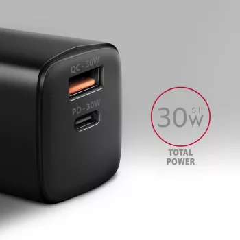 Sieninis įkroviklis Axagon ACU-PQ30 PD3.0 & QC4+ 2xIŠVADAI 30W