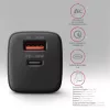 Sieninis įkroviklis Axagon ACU-PQ30 PD3.0 & QC4+ 2xIŠVADAI 30W