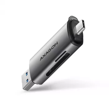 Axagon CRE-SAC SuperSpeed USB-C+USB-A kortelių skaitytuvas 5 Gbps
