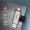 Axagon CRE-SAC SuperSpeed USB-C+USB-A kortelių skaitytuvas 5 Gbps