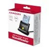 „Axagon CRE-SM4N“ stalinis kontaktinių Smart/ID kortelių skaitytuvas su ilgu USB-A kabeliu, USB 2.0, juodas