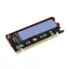 Adapteris Axagon PCEM2-S PCIe x16 – M.2 NVMe M-key lizdas, su pasyviu aliumininiu šilumos šalintuvu