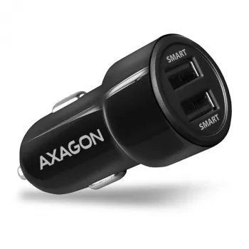 Automobilinis įkroviklis AXAGON PWC-5V5 SMART, 24W, 2x USB-A, 5V/2.4A + 5V/2.4A