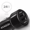 Automobilinis įkroviklis AXAGON PWC-5V5 SMART, 24W, 2x USB-A, 5V/2.4A + 5V/2.4A