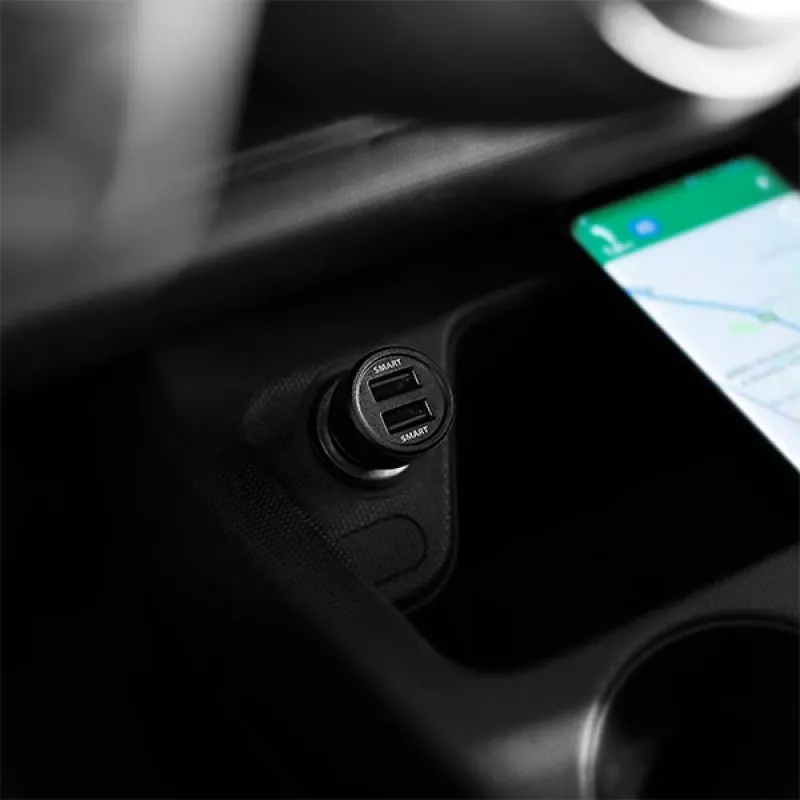 Automobilinis įkroviklis AXAGON PWC-5V5 SMART, 24W, 2x USB-A, 5V/2.4A + 5V/2.4A