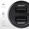 Automobilinis įkroviklis AXAGON PWC-5V5 SMART, 24W, 2x USB-A, 5V/2.4A + 5V/2.4A