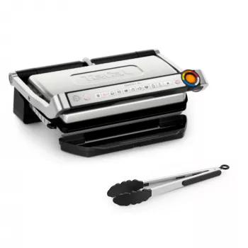 Kontaktinė grilio keptuvė Tefal OptiGrill + XL GC728D10, 2000 W, 800 cm² nelimpančios plokštės, 9 programos, 400×200 mm kepimo paviršius