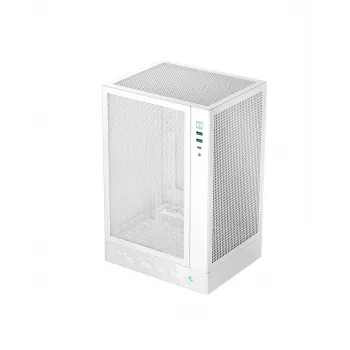 Korpusas DeepCool CH170 DIGITAL baltas, mini-ITX, LED ekranas, 305 mm GPU, 172 mm aušintuvas