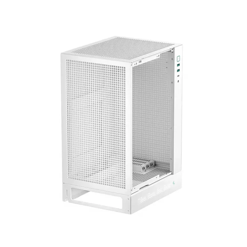 Korpusas DeepCool CH170 DIGITAL baltas, mini-ITX, LED ekranas, 305 mm GPU, 172 mm aušintuvas