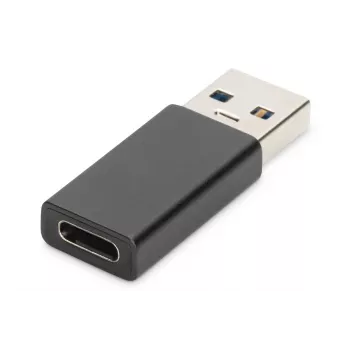 DIGITUS USB Type-C adapteris, A į C M/F, 3A, 5Gb/s, 3.0 versija, juodas