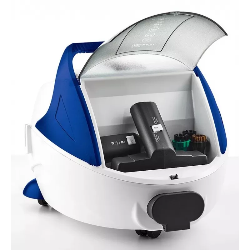 Polti Vaporetto Pro 100 Eco Power cilindrinis garų valytuvas 1900 W juoda, mėlyna, balta